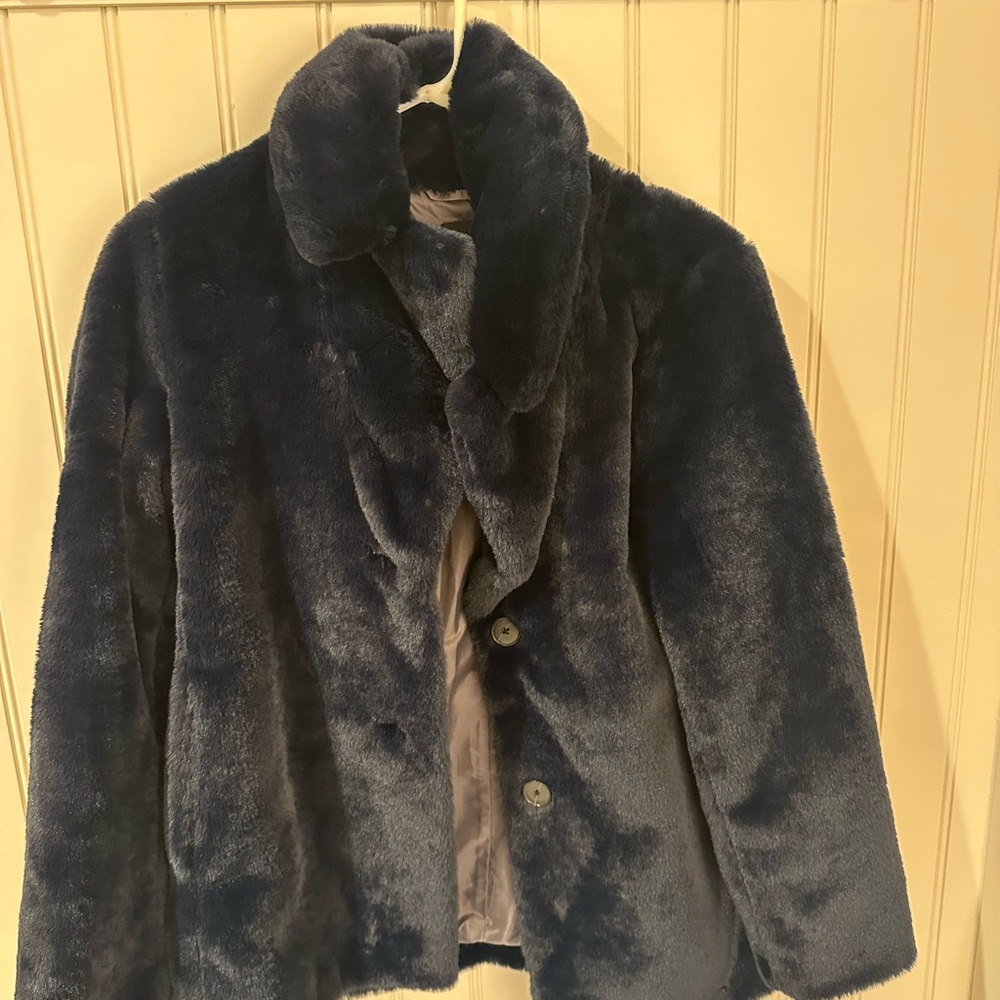 Banana Republic Dark Blue Teddy Jacket